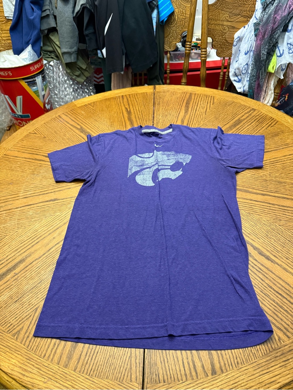 Nike K-State Purple Short Sleeve Graphic Crew Tee